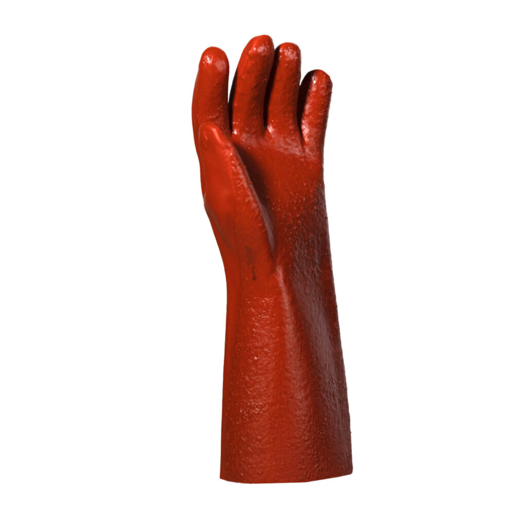 HEAVY WEIGHT ROUGH PALM PVC GLOVE 40CM | Goldmine Glove Manufacturers