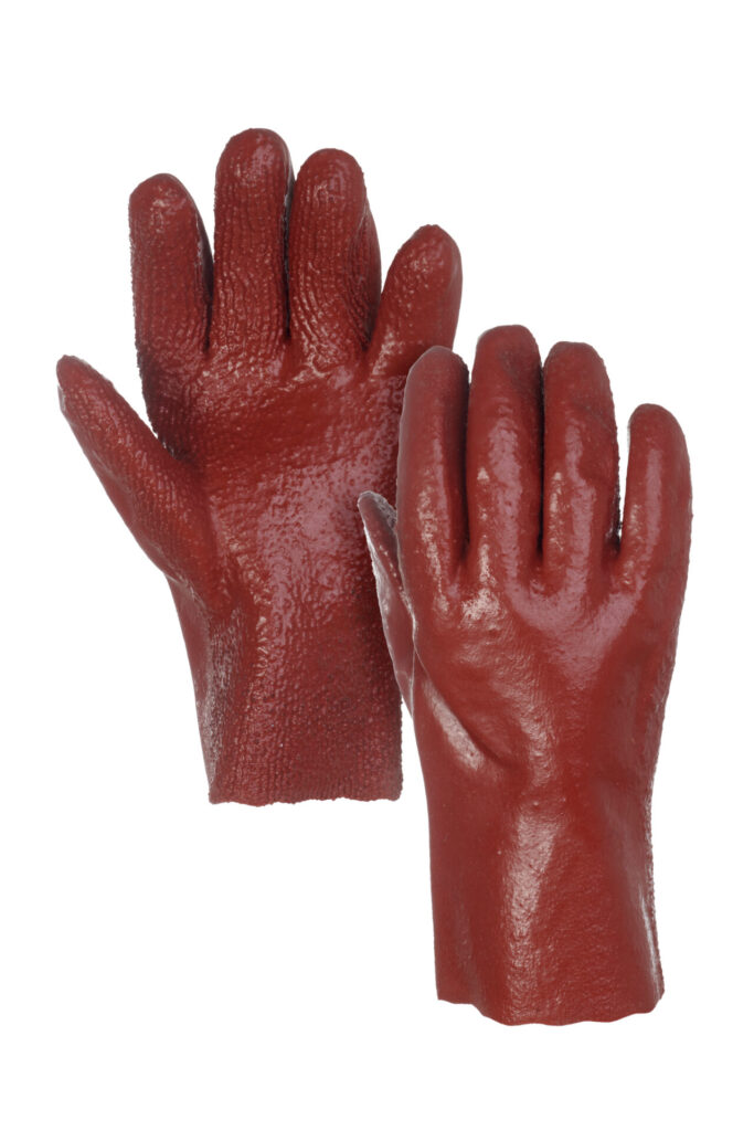 27cm Heavy Weight rough palm PVC glove | Goldmine Glove Manufacturers